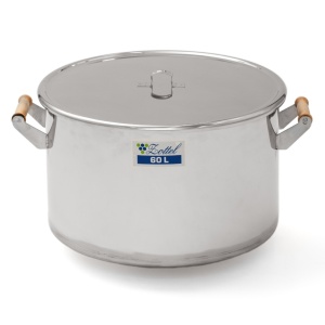 Oală profesională din inox cu capac, 60 L – Zottel