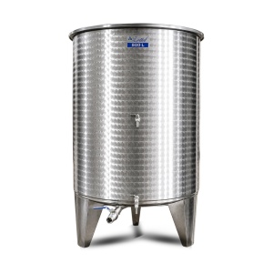 Cisterna inox vin fund inclinat 500L cu 3 robineti inox - ZOTTEL - Img 2