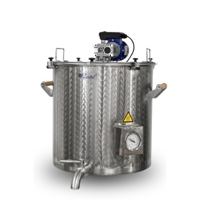 Oală inox pentru gătit gem, dulceață și zacuscă, cu mixer electric, 90 L - Zottel LM90