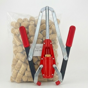 Pachet Imbuteliere Vin Hobby – Dopuitor 2 Brate + 100 Dopuri Pluta microaglomerate