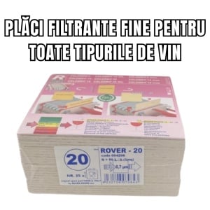 Placa filtru vin ROVER 20 (0,7 μm) - 20x20 cm, 25 buc - Img 2
