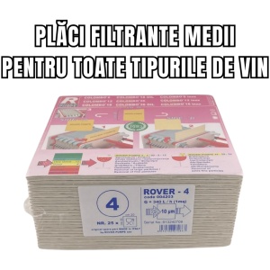 Placa filtru vin, ROVER 4 (10 μm) - 20x20 cm, 25 buc - Img 2