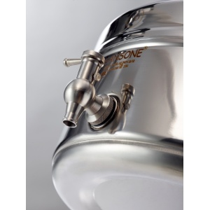 Bidon din inox alimentar cu manere pentru apa, vin, tuica, lapte, ulei - Sansone, model Europa cu manere - Img 3