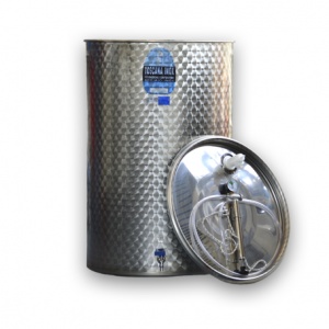 Cisterna inox de 200L cu capac flotant cu garnitura de silicon si robinet de inox, fabricata in Italia ARIA PE - TOSCANA INOX - Img 4