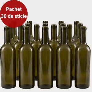 Pachet 30 de sticle 750ml, inchise, pentru vinul rosu