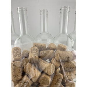 Pachet 30 sticle vin 750 ml + 30 dopuri pluta micro