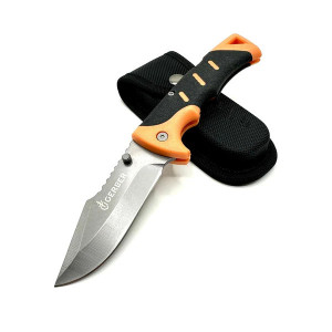 Briceag Manual Bear Grylls Survival, 22cm, Husă cu Prindere Curea,negru cu portocaliu