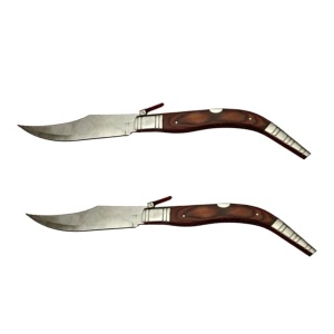Set 2XBriceag model SPANIOL cu cricket, lamă oțel inoxidabil, maro, 32si 50 cm - Img 1