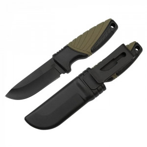 Cutit de vanatoare , Adventure. otel inoxidabil, 16.5 cm, negru, teaca inclusa - Img 1