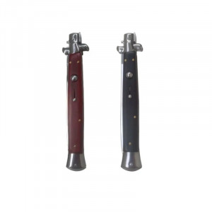 Set 2 cutite briceag Stiletto 33 cm,Negru si maro,teaca textila - Img 1