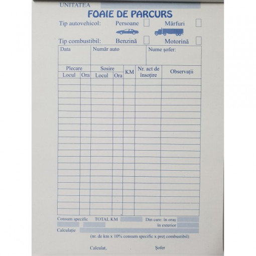 FOI PARCURS MARFA/PERSOANE A5