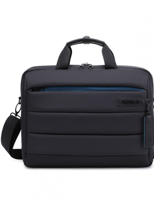 Geanta BESTLIFE CPlus, 33x41x9cm, compartiment tabletaa si laptop 15.6 inch, negru/gri petrol