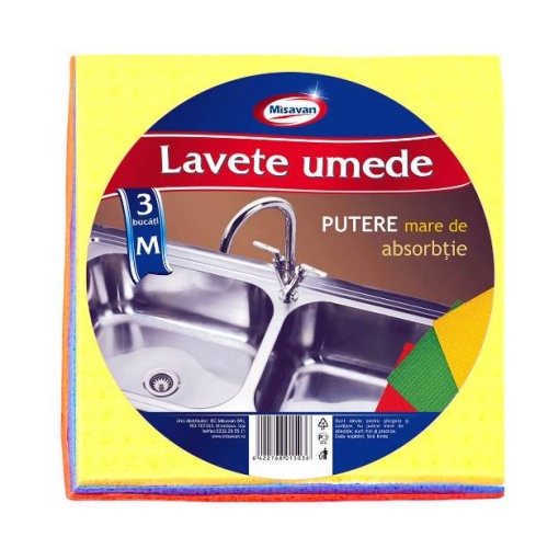 LAVETA PVA MICRO ROSU/VERDE/ALBASTRU/GALBEN