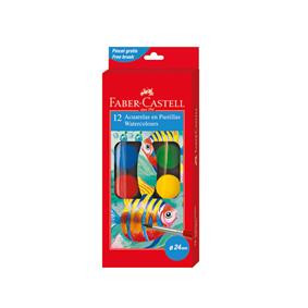 Acuarele 12 culori Pensula Faber-Castell