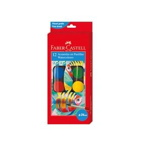 Acuarele 12 culori Pensula Faber-Castell
