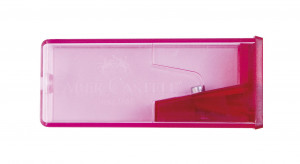 ASCUTITOARE PLASTIC CU CONTAINER CULORI FLUORESCENTE FABER-CASTE - Img 1