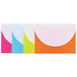 MAPA PLASTIC CU BUTON A5 DIV. CULORI NEON DELI - Img 1
