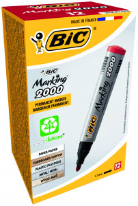 MARKER PERMANENT ROSU VARF ROTUND 2000 BIC - Img 2
