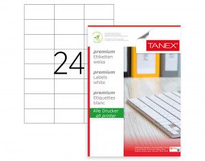 ETICHETE 24/A4 70*37.125MM COLTURI DREPTE 100/TOP TANEX - Img 1