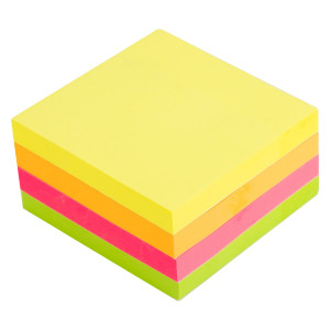 NOTES ADEZIV 76*76MM 4 CULORI NEON 400 FILE DELI - Img 2