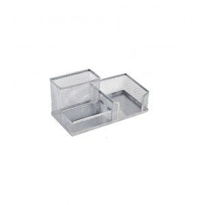 SUPORT BIROU 3 COMPARTIMENTE ECADA ARGINTIU 95003AG