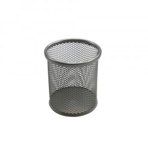 SUPORT BIROU CILINDRIC ECADA ARGINTIU 95001AG
