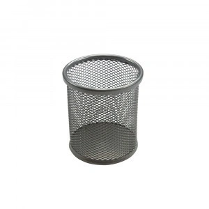 SUPORT BIROU CILINDRIC ECADA ARGINTIU 95001AG