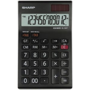 Calculator de birou, 12 digits, SHARP EL-124TWH