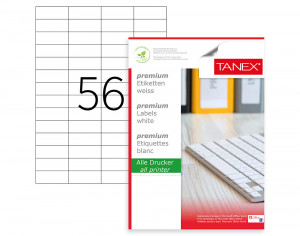 ETICHETE 56/A4 52.5*21.2MM COLTURI DREPTE 100/TOP TANEX - Img 1