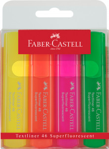 TEXTMARKER SET 4 SUPERFLUORESCENT 1546 FABER-CASTELL - Img 1