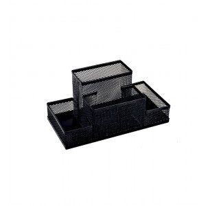SUPORT BIROU 4 COMPARTIMENTE ECADA NEGRU 95004N