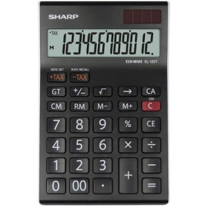 Calculator de birou, 12 digits, SHARP EL-125TWH