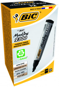 MARKER PERMANENT NEGRU VARF TESIT 2300 BIC - Img 2