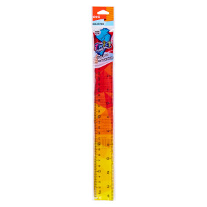 RIGLA 30CM MULTICOLORA FLEXIBILA DELI - Img 3