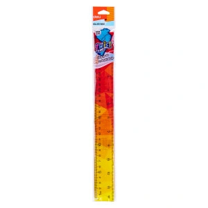 RIGLA 30CM MULTICOLORA FLEXIBILA DELI - Img 3