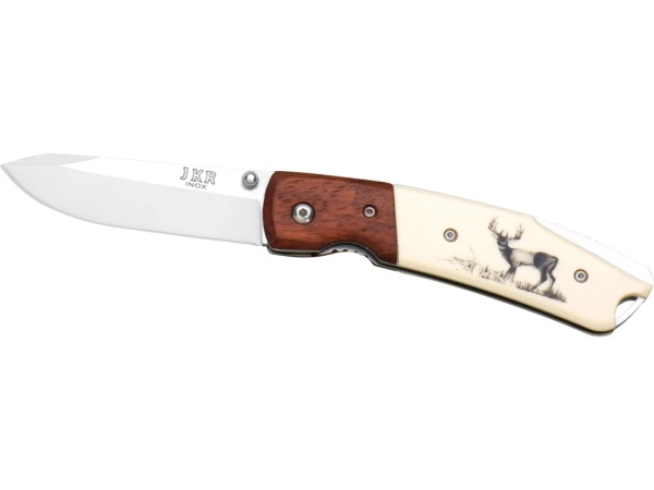 Briceag Joker maner plastic&lemn rosu, lama 7.5cm JKR0335