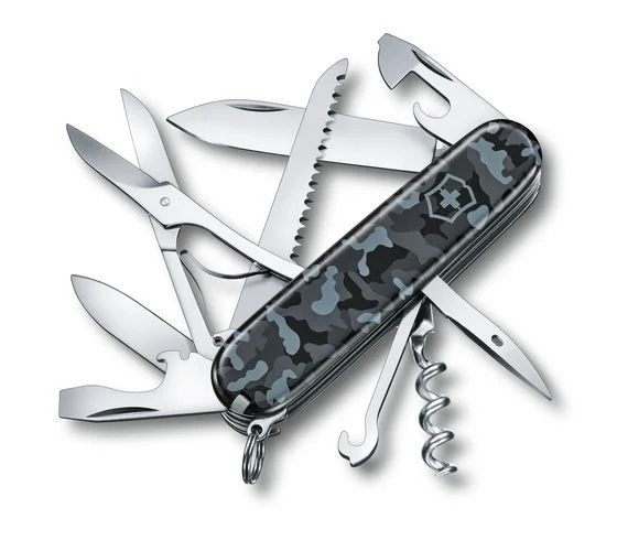 Briceag Victorinox Huntsman, 91 mm, navy camo 1.3713.942B1 Blister