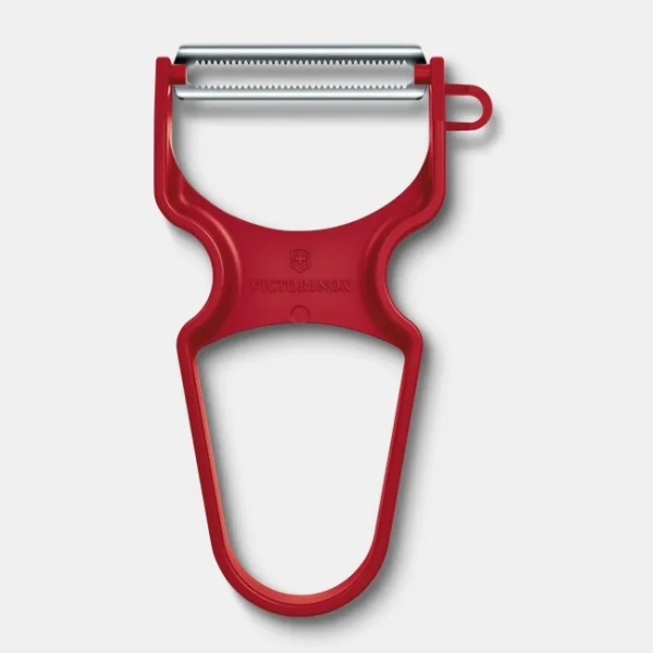 Curatator Victorinox Rapid Peeler, 110mm, lama dubla zimtata, ABS, red 6.0933.1