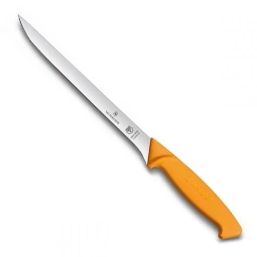 Cutit pentru filetat peste Victorinox Fish Filleting Knife, lama 20cm, Orange 5.8449.20