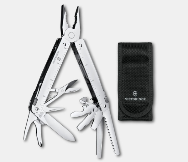Multifunctional Victorinox Swiss Tool MX, 115 mm, teaca nylon, argintiu 3.0327.MN