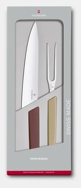 Set Victorinox Swiss Modern Carving Set, 2 piese, Multicolor 6.9096.21G