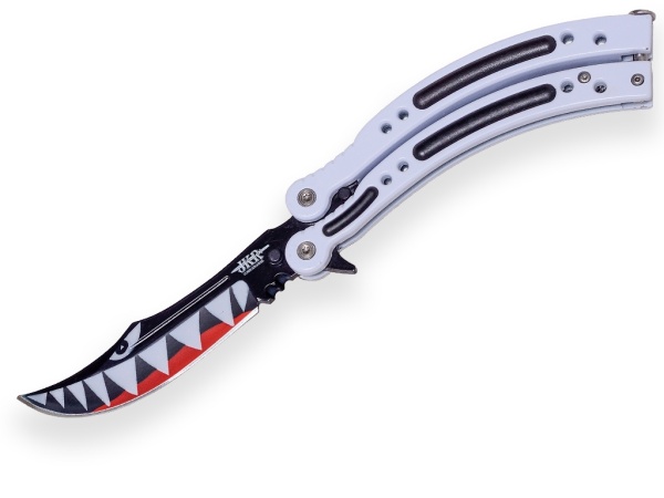Briceag fluture Joker Counter Strike GO, maner aluminiu, lama 10 cm JKR0586