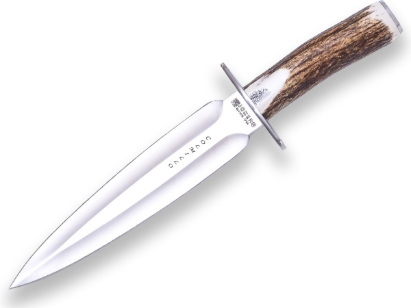 Cutit pentru injunghiere Joker Colmillo, corn cerb, lama 21.5cm CC108