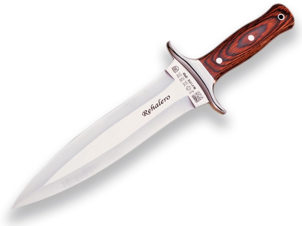 Cutit pentru injunghiere Joker Rehalero, maner lemn stamina, lama full tang 23.5cm CR10