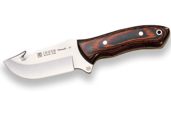 Cutit pentru jupuit Joker Venado D, maner lemn stamina, lama full tang 11cm CR65