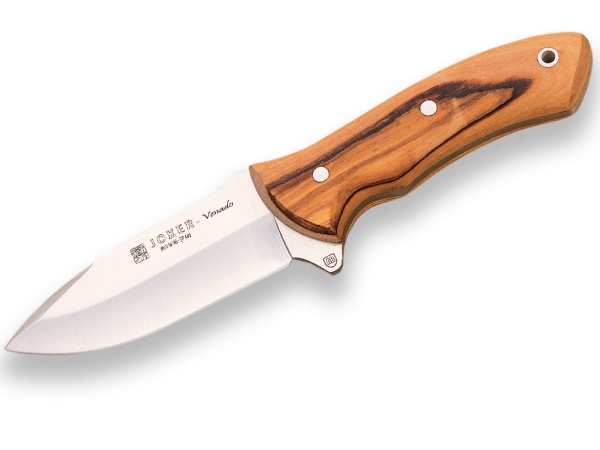 Cutit pentru jupuit Joker Venado, maner lemn maslin, lama full tang 11cm CO66