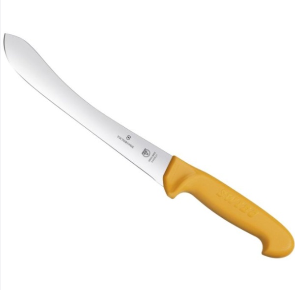 Cutit pentru macelarie Victorinox Swibo Butcher Knife, lama 21cm, Orange 5.8426.21