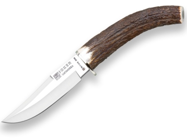 Cutit pentru vanatoare Joker Luchadera ,maner corn cerb, lama 11cm CC71