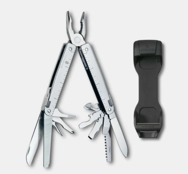 Multifunctional Victorinox Swiss Tool, 155 mm, teaca compacta, argintiu 3.0323.H