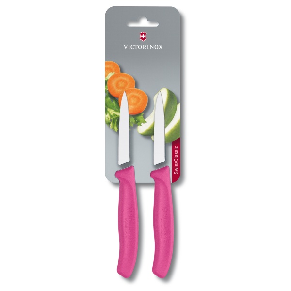 Set cutite curatat Victorinox Swiss Classic Paring Set, 2 piese, Pink 6.7606.L115B